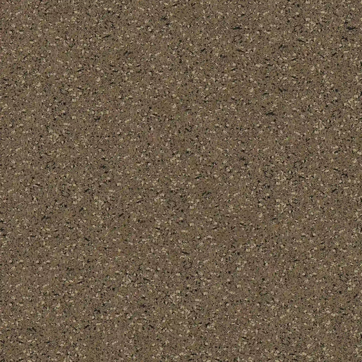 A close-up of ECORE Basic Fit Rubber Roll - 8mm Flooring by ECORE Athletic, displaying its uniform, rough texture with small, irregularly shaped brown earth-toned rubber granules.