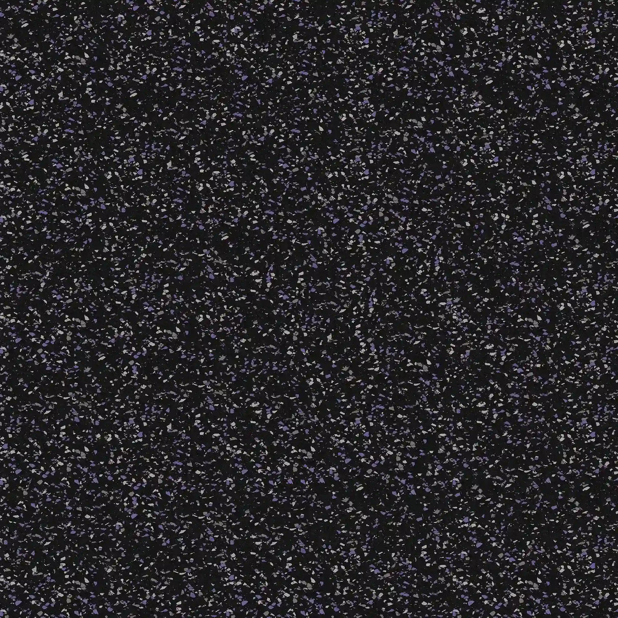 The ECORE Basic Fit Rubber Roll - 8mm Flooring by ECORE Athletic features a dense field of tiny white and purple specks on black, resembling static noise or a starry night sky.