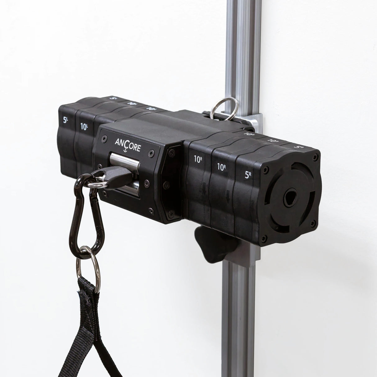 ANCORE portable adjustable cable column sliding rail track wall mount system