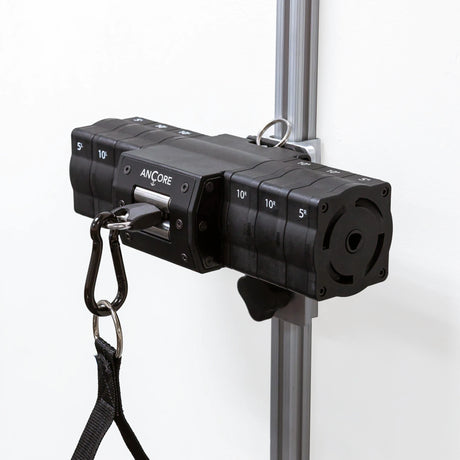 ANCORE portable adjustable cable column sliding rail track wall mount system