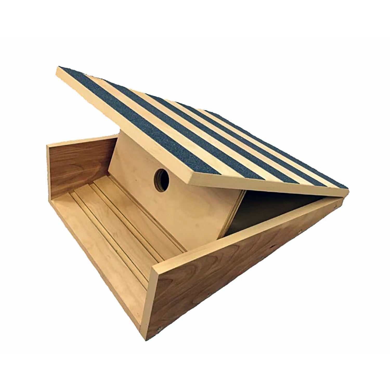 Wooden adjustable slant board with grip tape by Perform Better