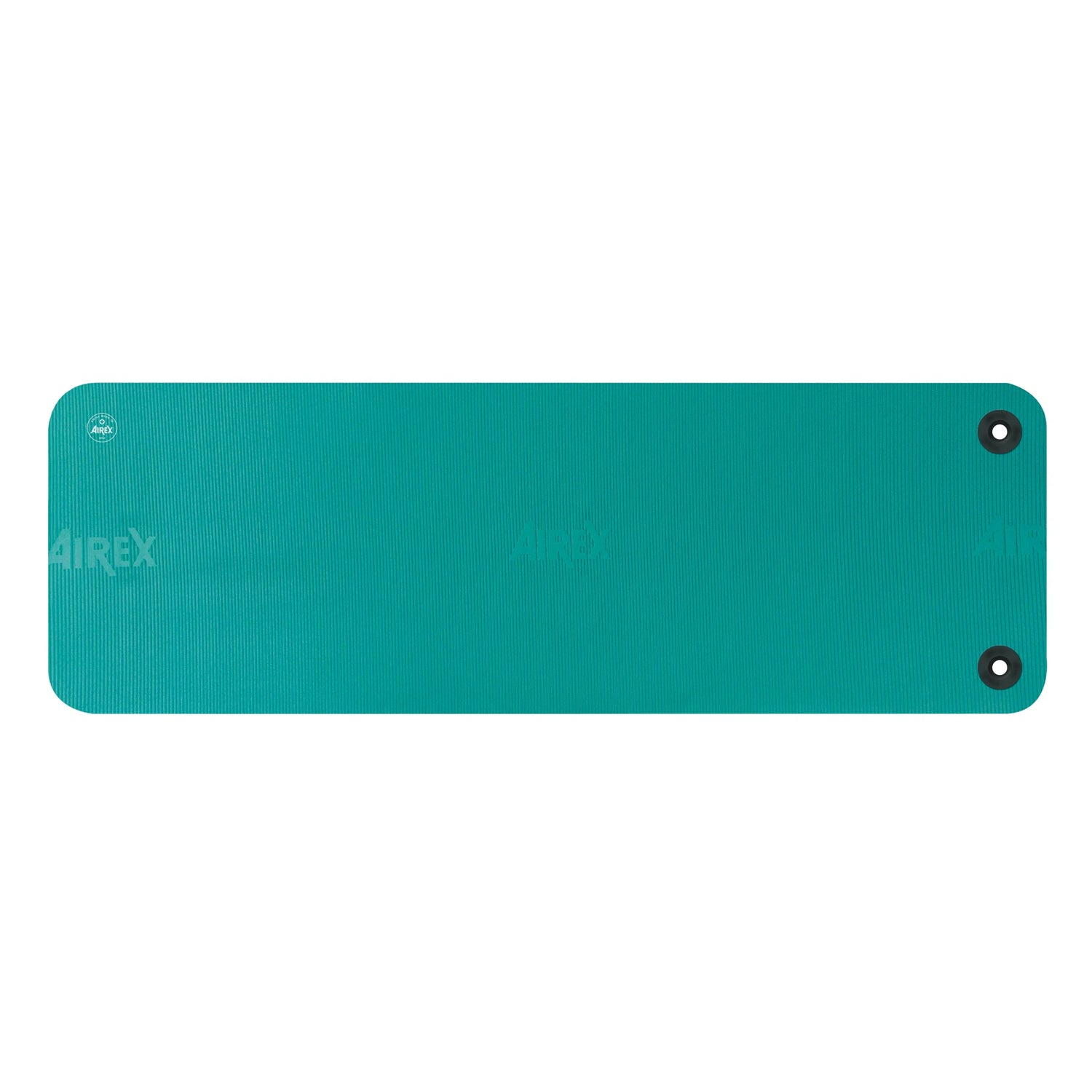 Affordable commercial grade exercise mat with eyelets for hanging