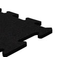 A black ecore athletic interlocking rubber gym flooring tile for homes
