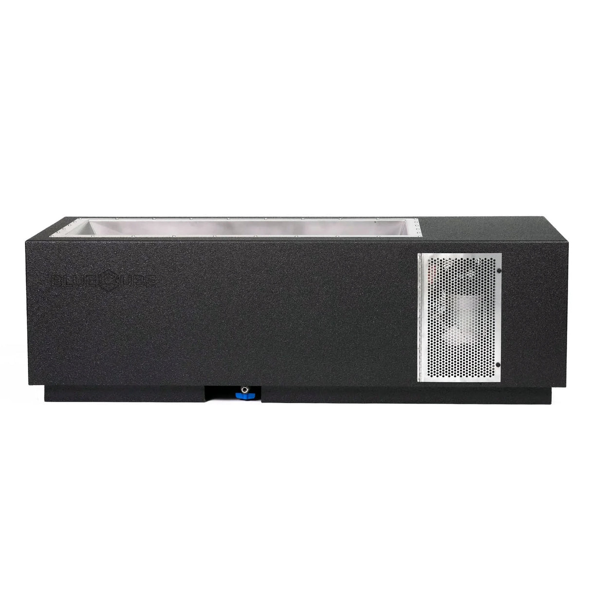 Black BlueCube CoreChill 1 Mini Cold Plunge Tub with line-x coating which is commercial grade and handmade in America