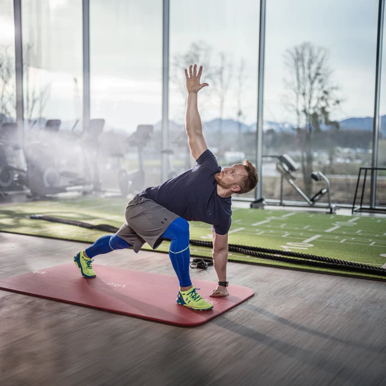 Red Airex commercial grade exercise mat