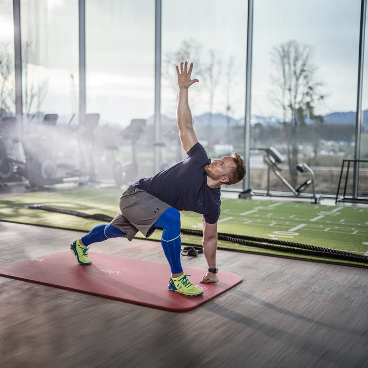 Red Airex commercial grade exercise mat