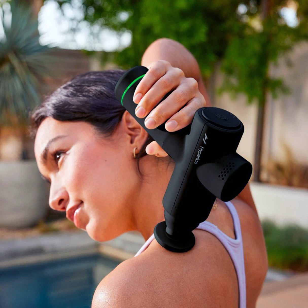 Percussion massage gun by Hyperice