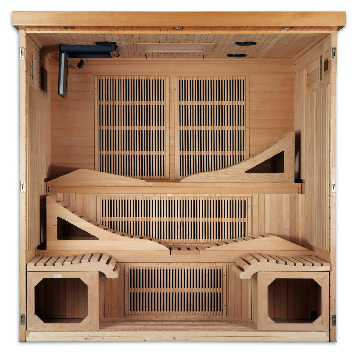 Dynamic Saunas FAR infrared Monaco model sauna which holds up to 6 people and is built for indoor use
