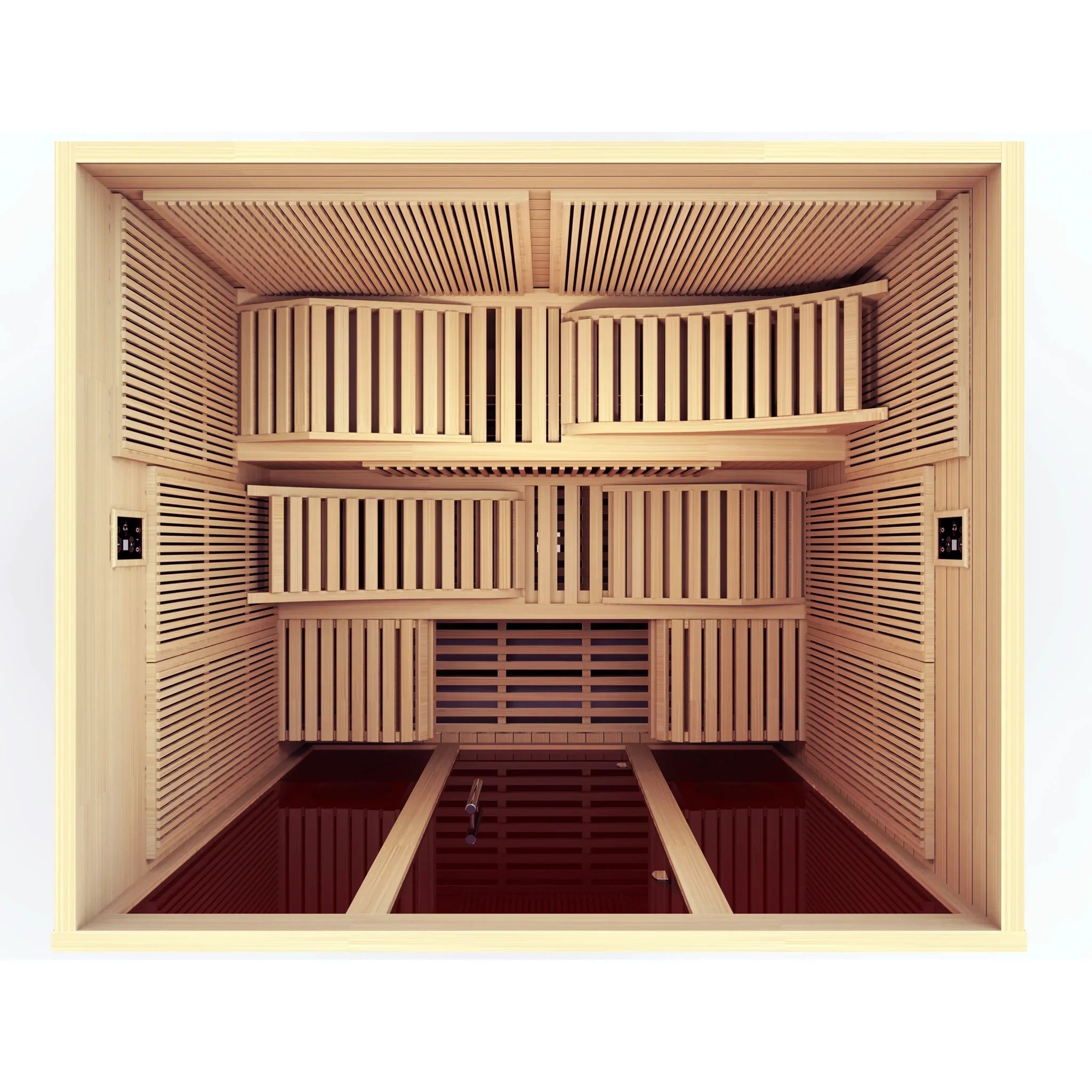 Dynamic Saunas FAR infrared Monaco model sauna which holds up to 6 people and is built for indoor use
