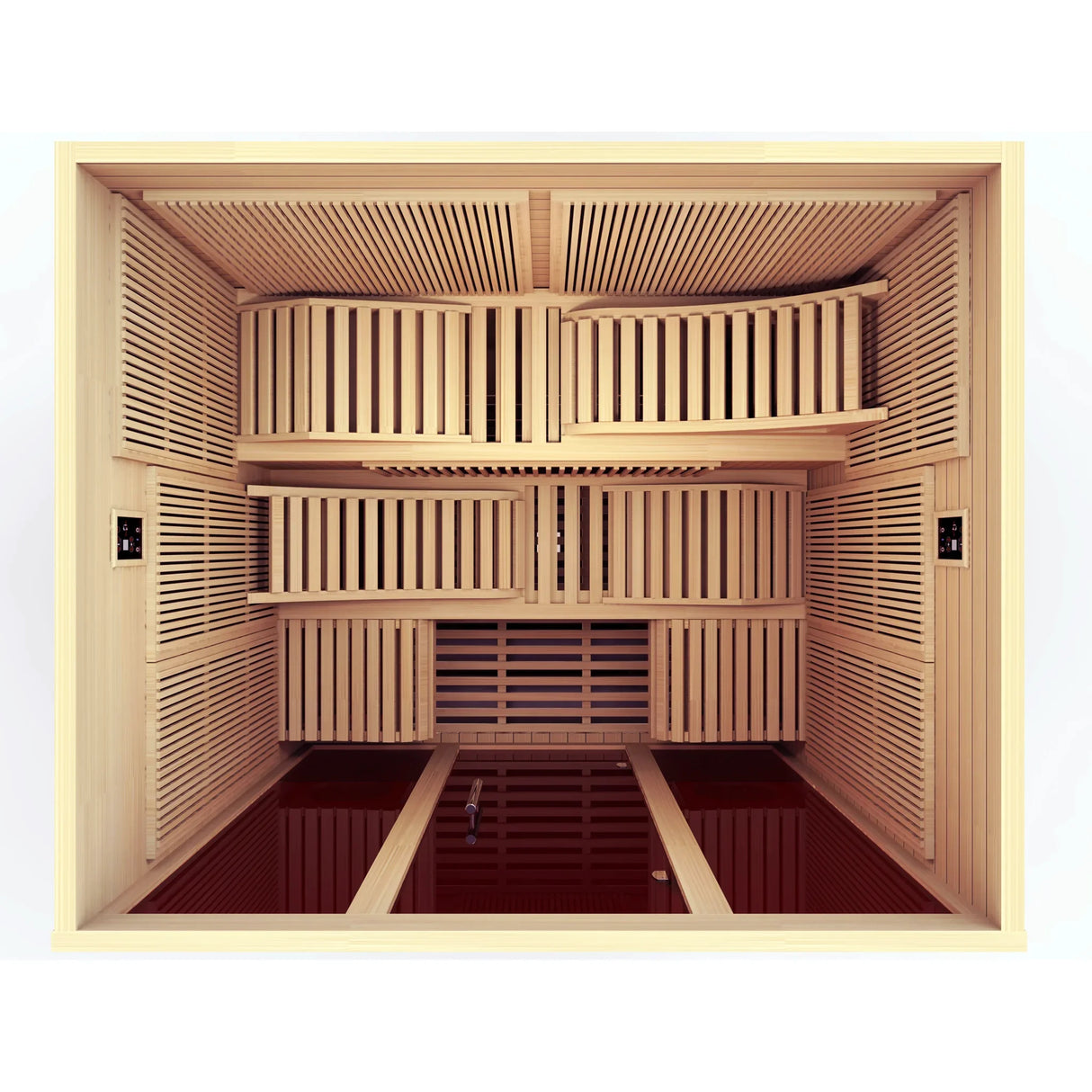 Dynamic Saunas FAR infrared Monaco model sauna which holds up to 6 people and is built for indoor use