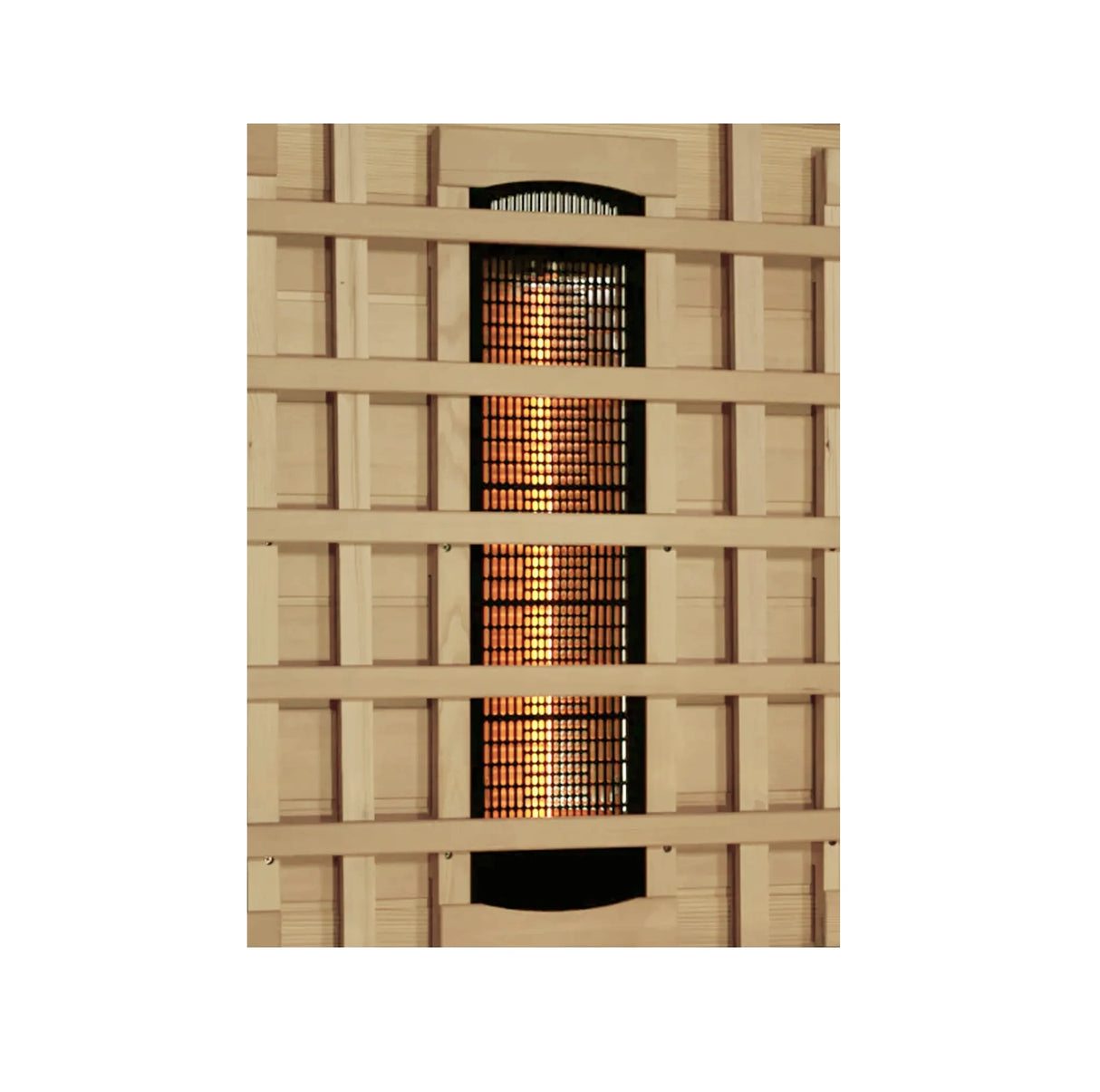 heating panel from inside of a sauna