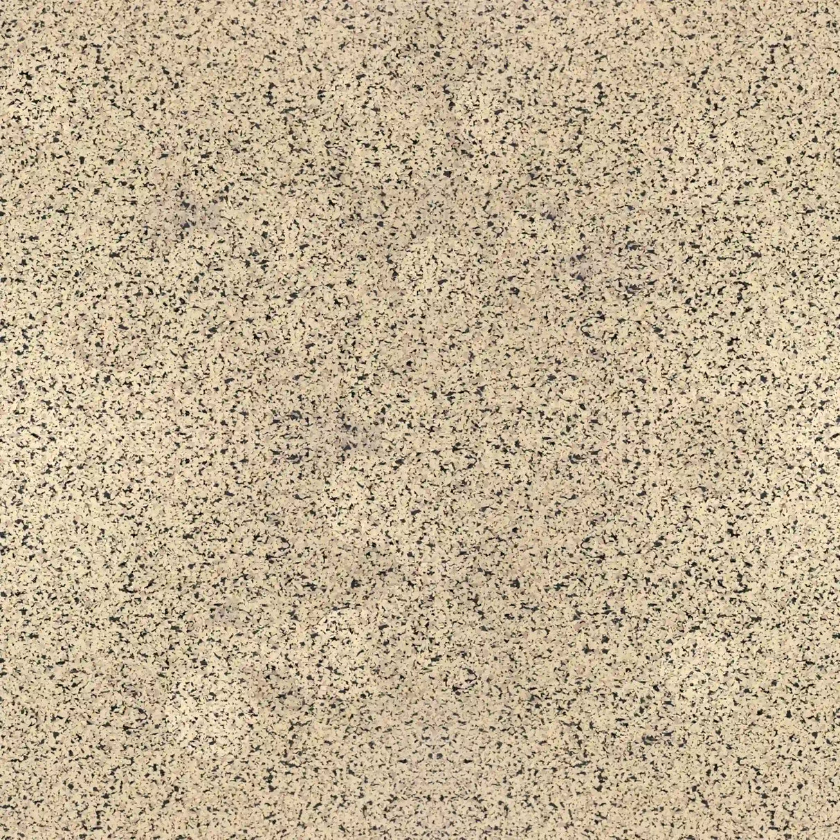 The ECORE PlayGuard Rubber Tile - 2.5" Playground Flooring by ECORE Athletic features a beige and light brown surface with small black and gray specks evenly distributed across the texture.