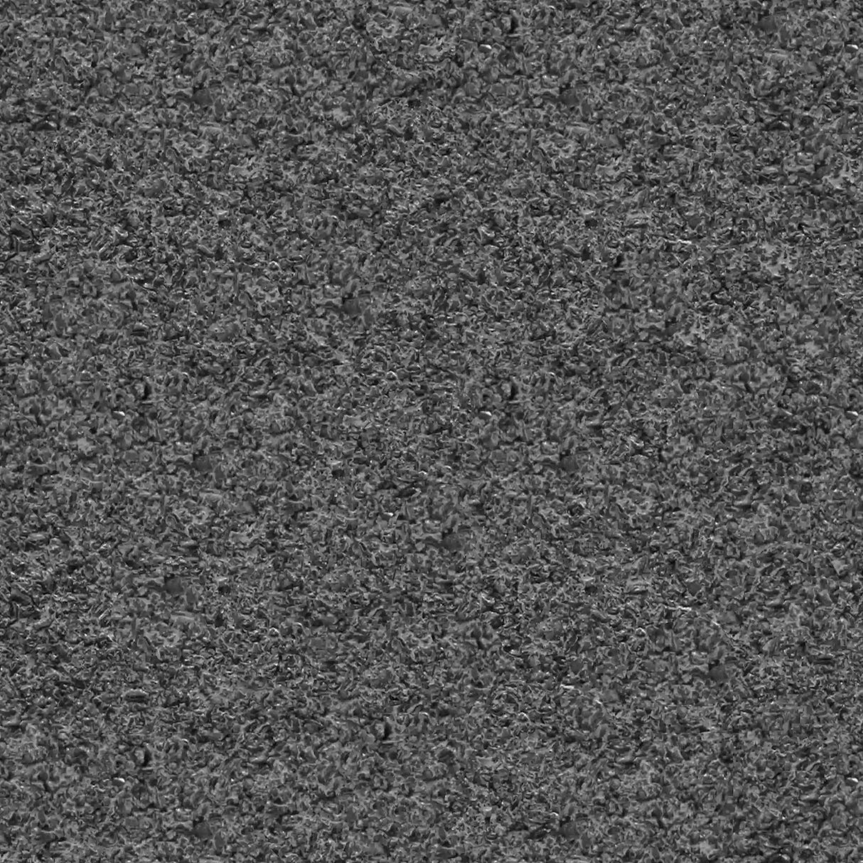 The ECORE PlayGuard Rubber Tile - 2.5" Playground Flooring by ECORE Athletic features a dense, grayscale texture with random, fine grain patterns resembling TV static or noise across the entire surface.