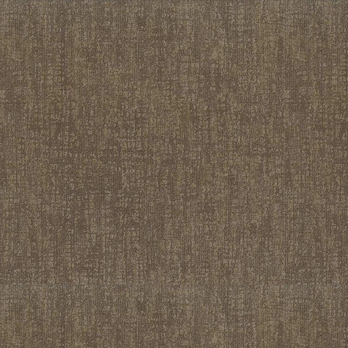 A close-up of ECORE Athletic's Restorative Motivate Laminate Roll 7mm Class 1 Flooring shows a brown textured surface with a subtle, mottled pattern and rustic variations in shade for a natural, woven look.