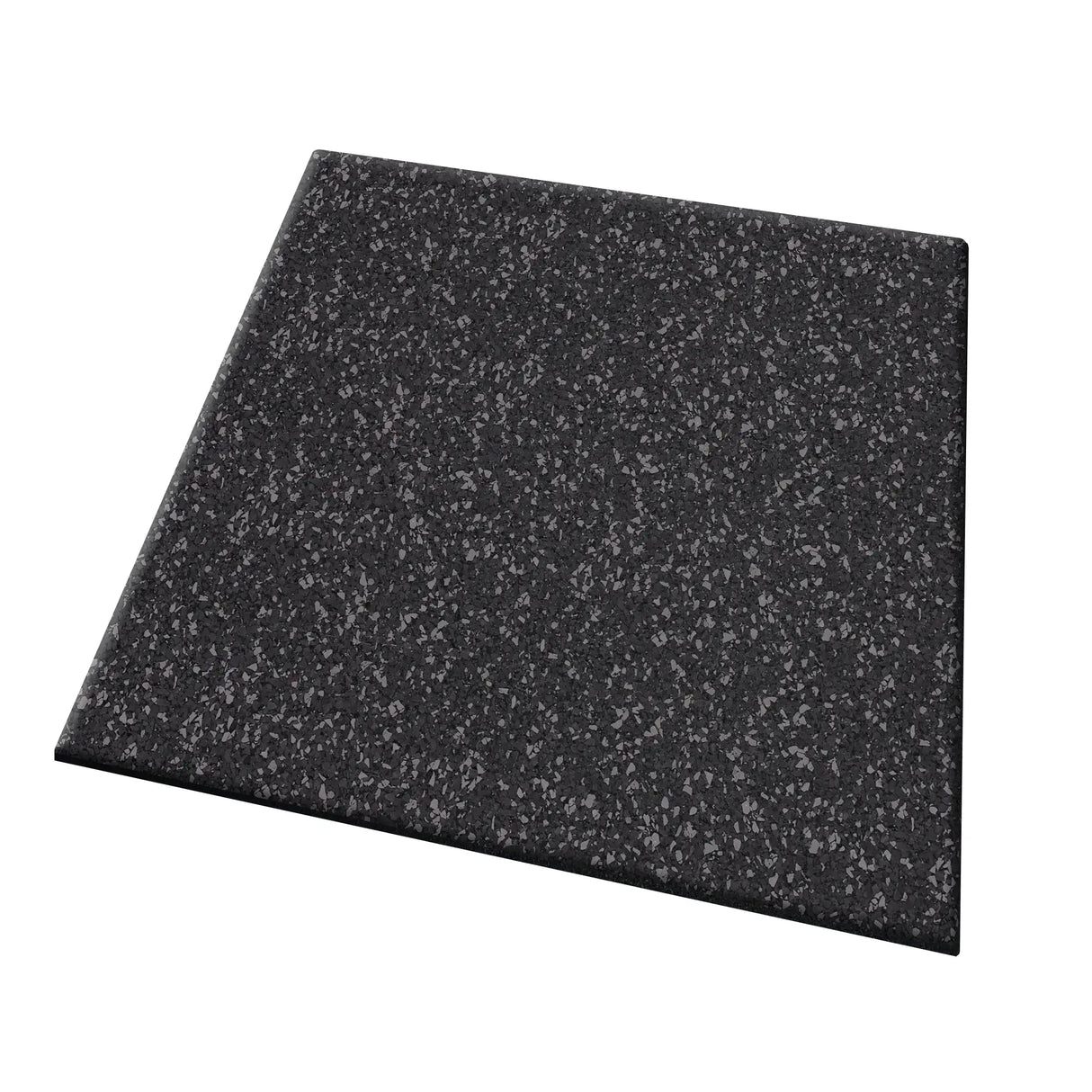 The ECORE Athletic Performance UltraTile is a 1" thick, square rubber tile in dark gray with a speckled granite-like texture, shown on a white background.