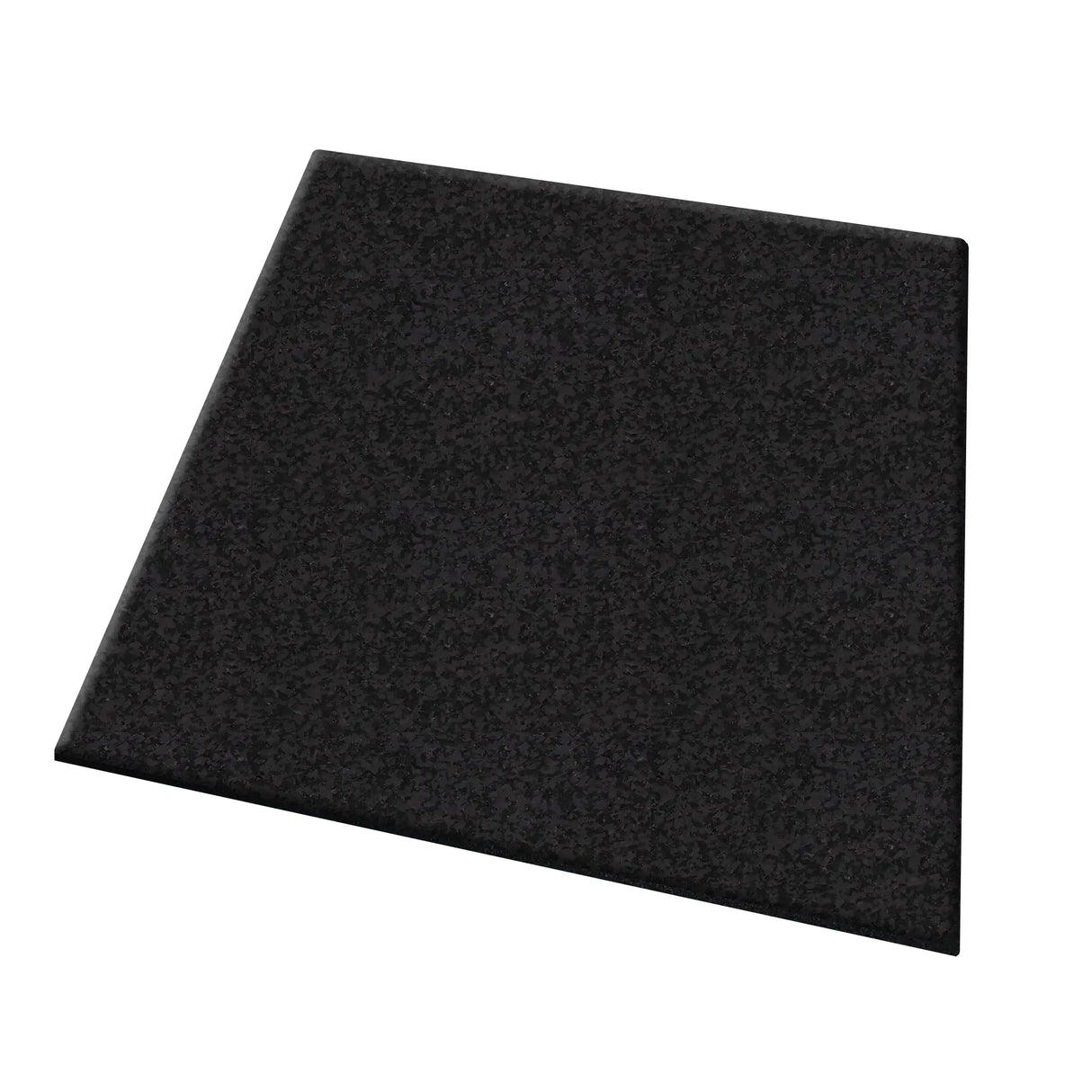 The ECORE Performance UltraTile 1" Rubber Tile by ECORE Athletic is a square, dark-colored tile with a subtle speckled pattern, displayed against a white background.