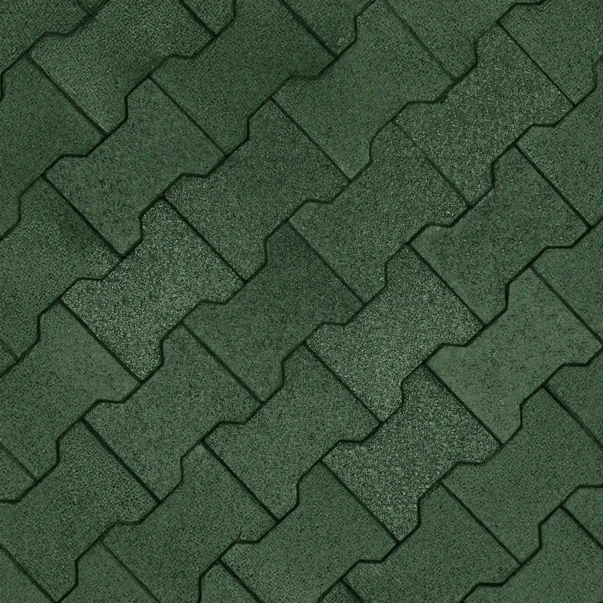 ECORE Athletic’s ECORE Rubber Paver, 1" (24 mm), features interlocking pavers in a repeating geometric pattern for a textured surface with subtle shade and color variations.