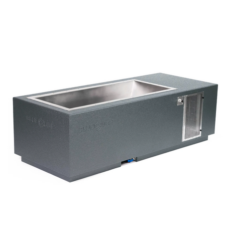 Gray BlueCube CoreChill 3 Cold Plunge Tub which is commercial grade and handmade in America