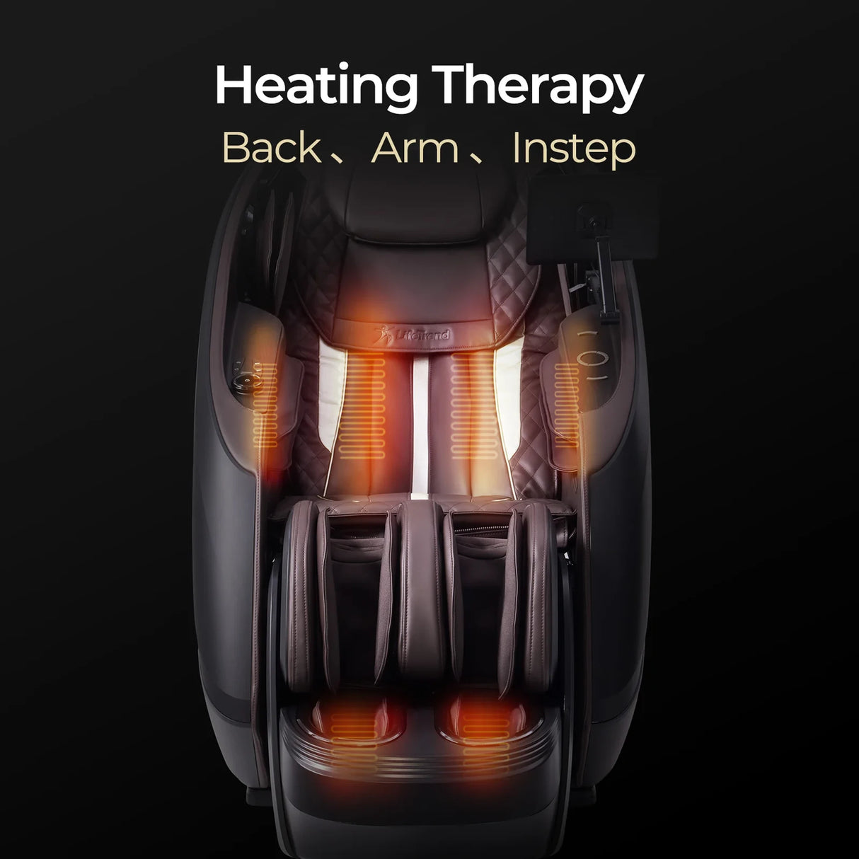 LifeTrend 4D Heated Massage Chair - 10" Touchscreen Tablet