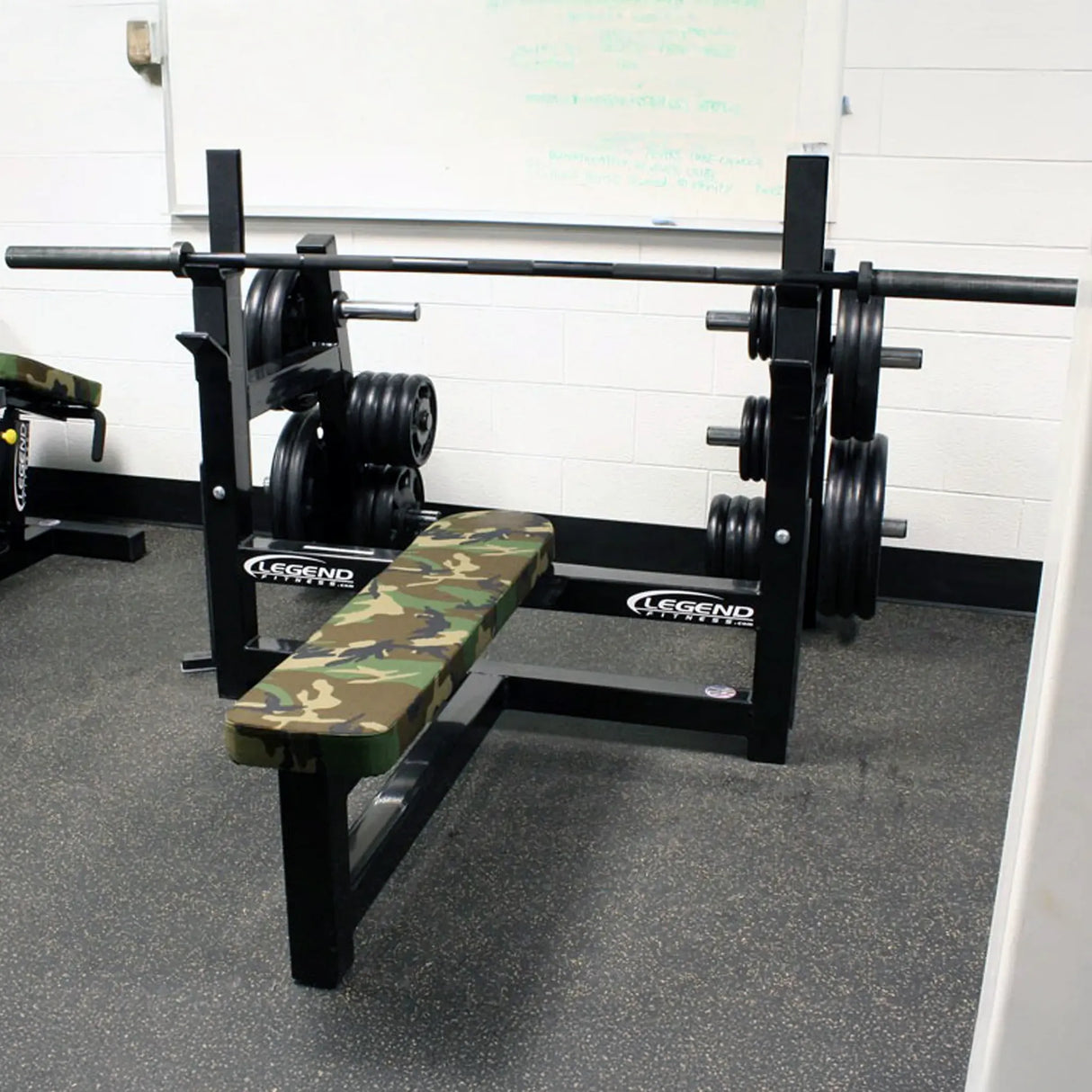 Legend Fitness 3150 Olympic Flat Bench with Plate-Storage