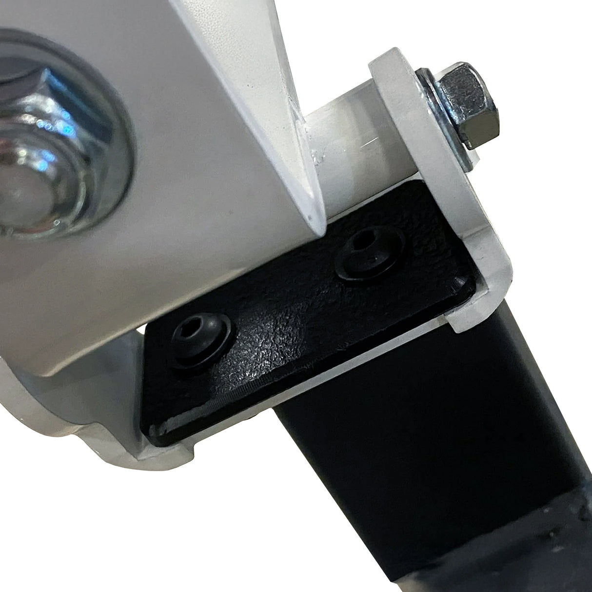 Close-up of a mechanical component with a white background