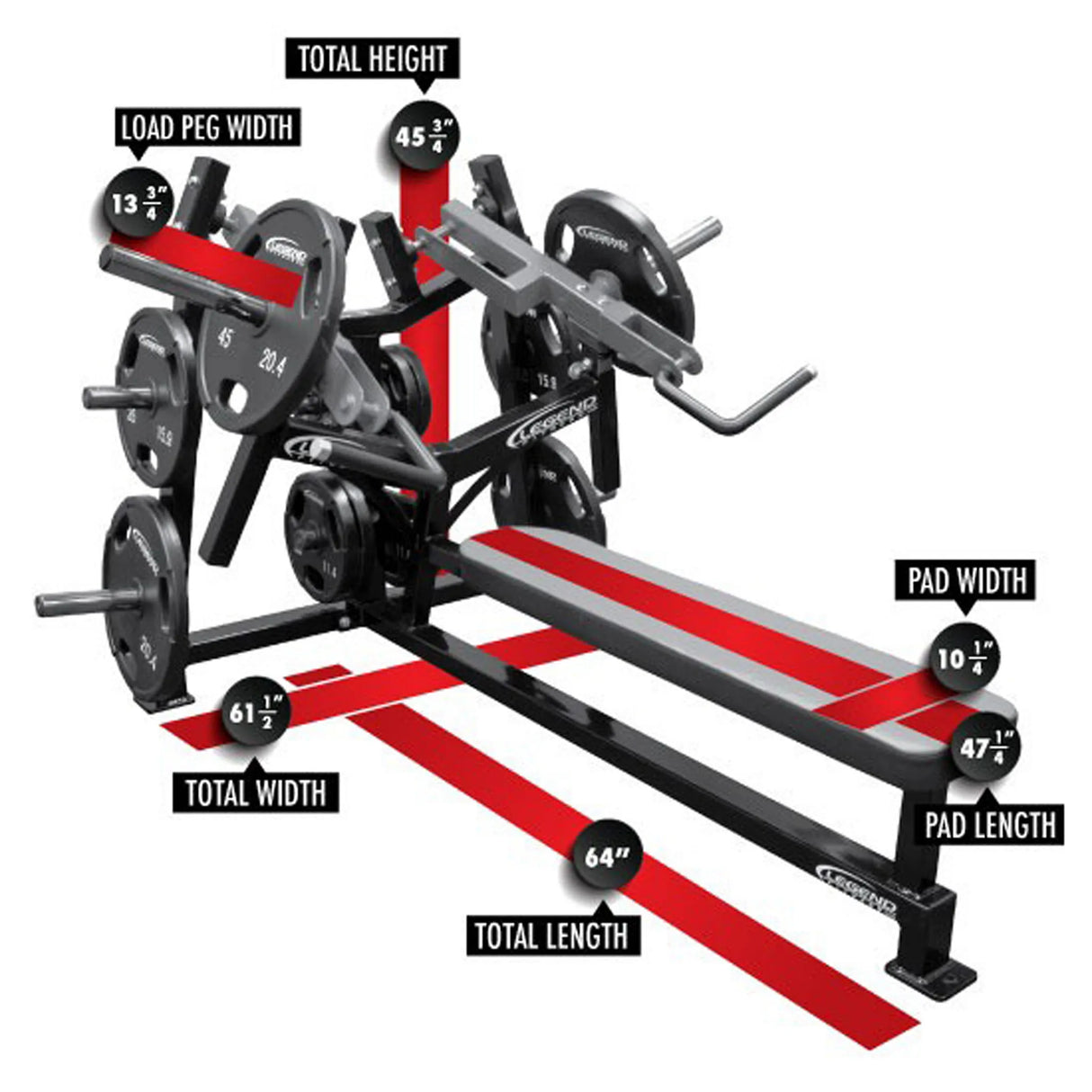 Legend Fitness LeverEDGE 6003 Unilateral Converging Flat Chest Press