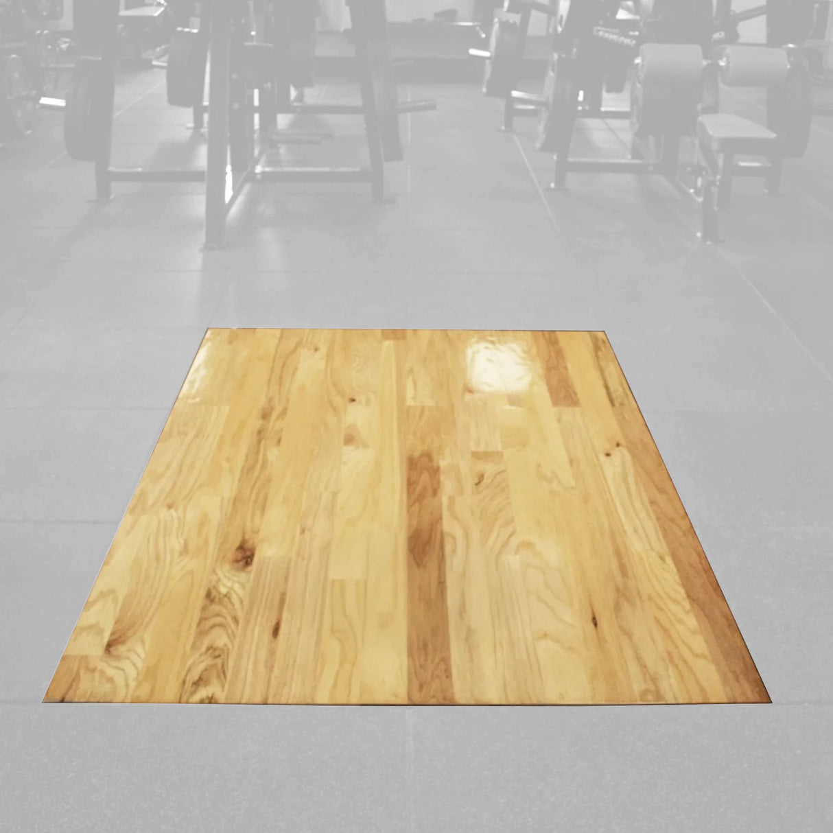 Wooden platform built into the floor