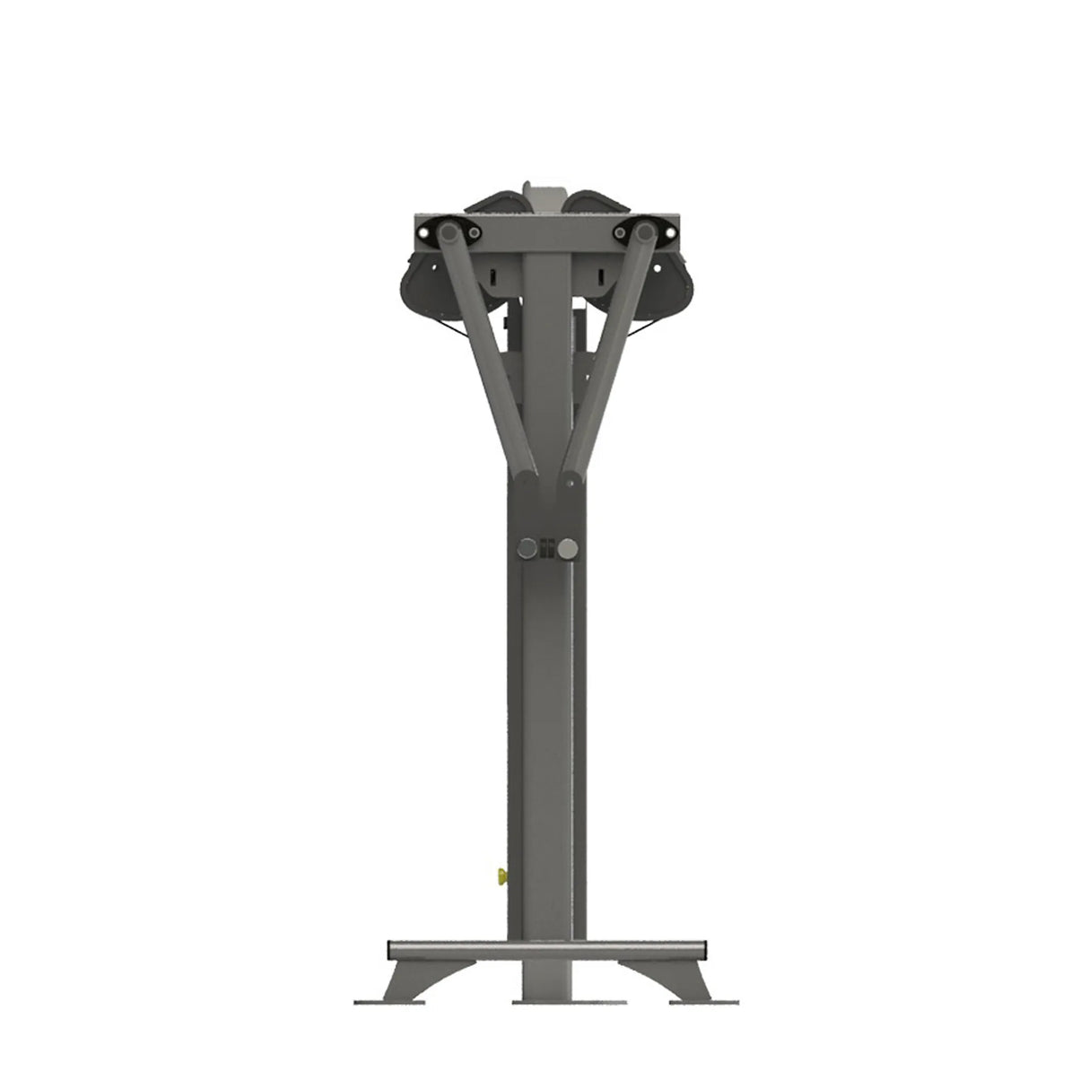 Gym fitness machine with gray frame on a white background