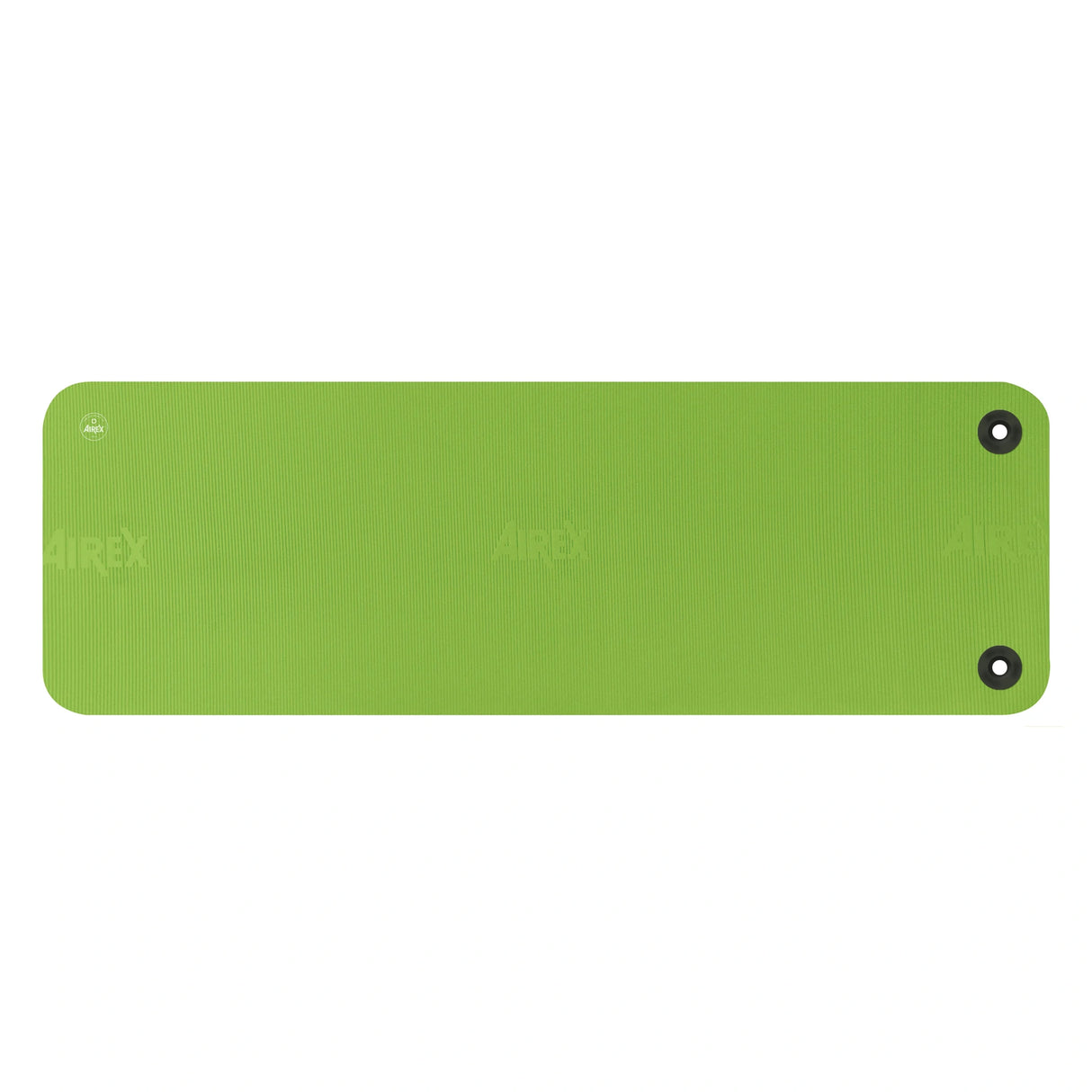 Affordable commercial grade exercise mat with eyelets for hanging