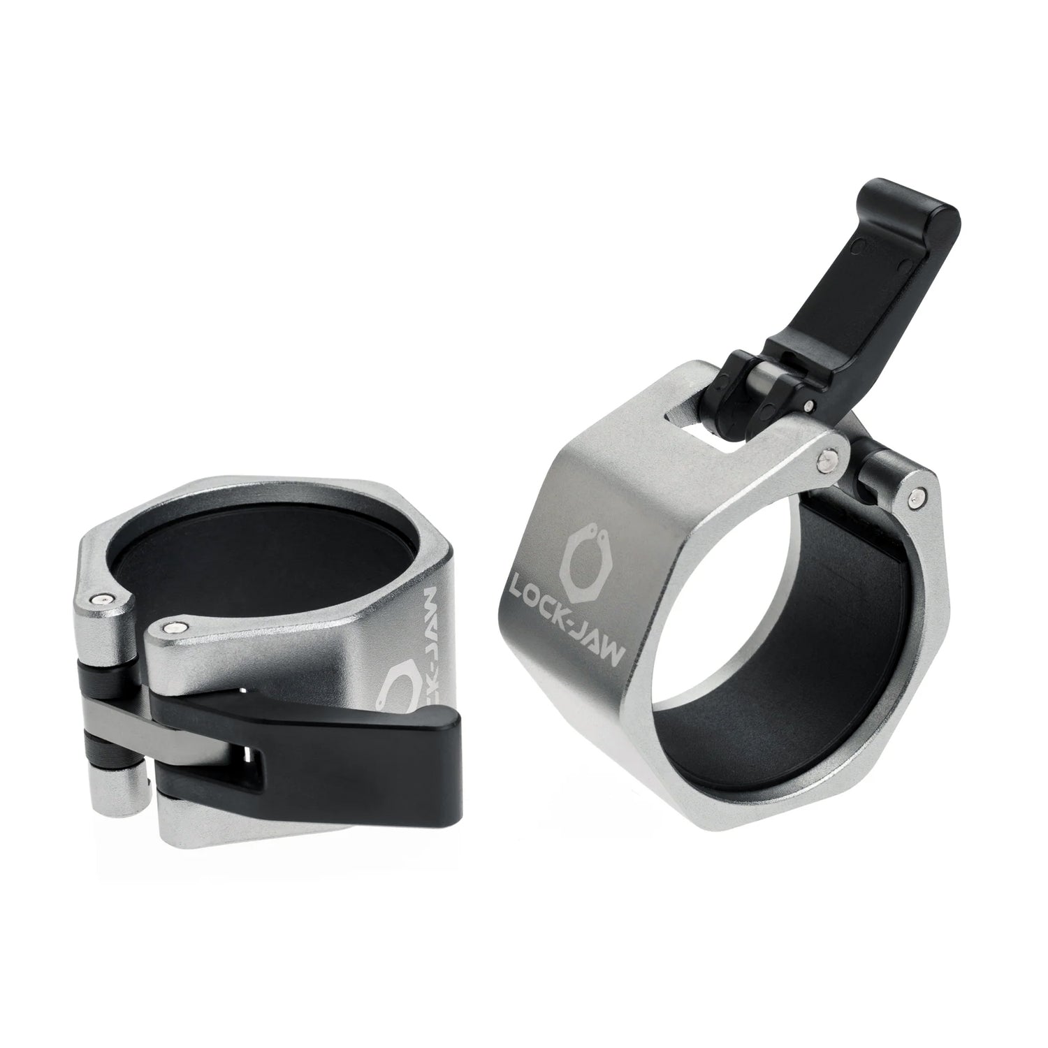 Lock-Jaw Metal Barbell Collars - Commercial Grade Barbell Clamps, Different Color Options including Red, Blue, and Gray, 1 Year Commercial Warranty, Fits Two Inch Barbell Diameter