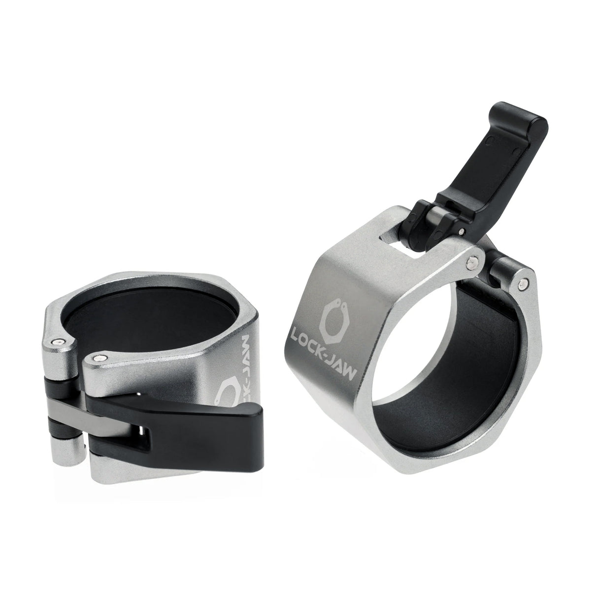 Lock-Jaw Metal Barbell Collars - Commercial Grade Barbell Clamps, Different Color Options including Red, Blue, and Gray, 1 Year Commercial Warranty, Fits Two Inch Barbell Diameter