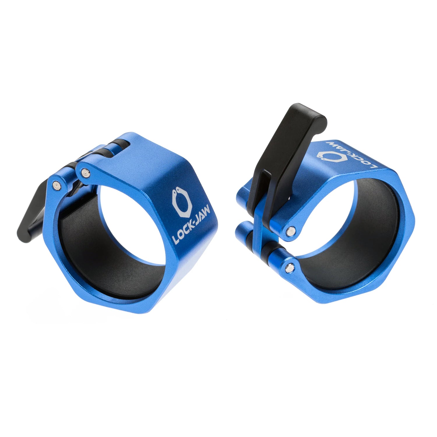 Lock-Jaw Metal Barbell Collars - Commercial Grade Barbell Clamps, Different Color Options including Red, Blue, and Gray, 1 Year Commercial Warranty, Fits Two Inch Barbell Diameter