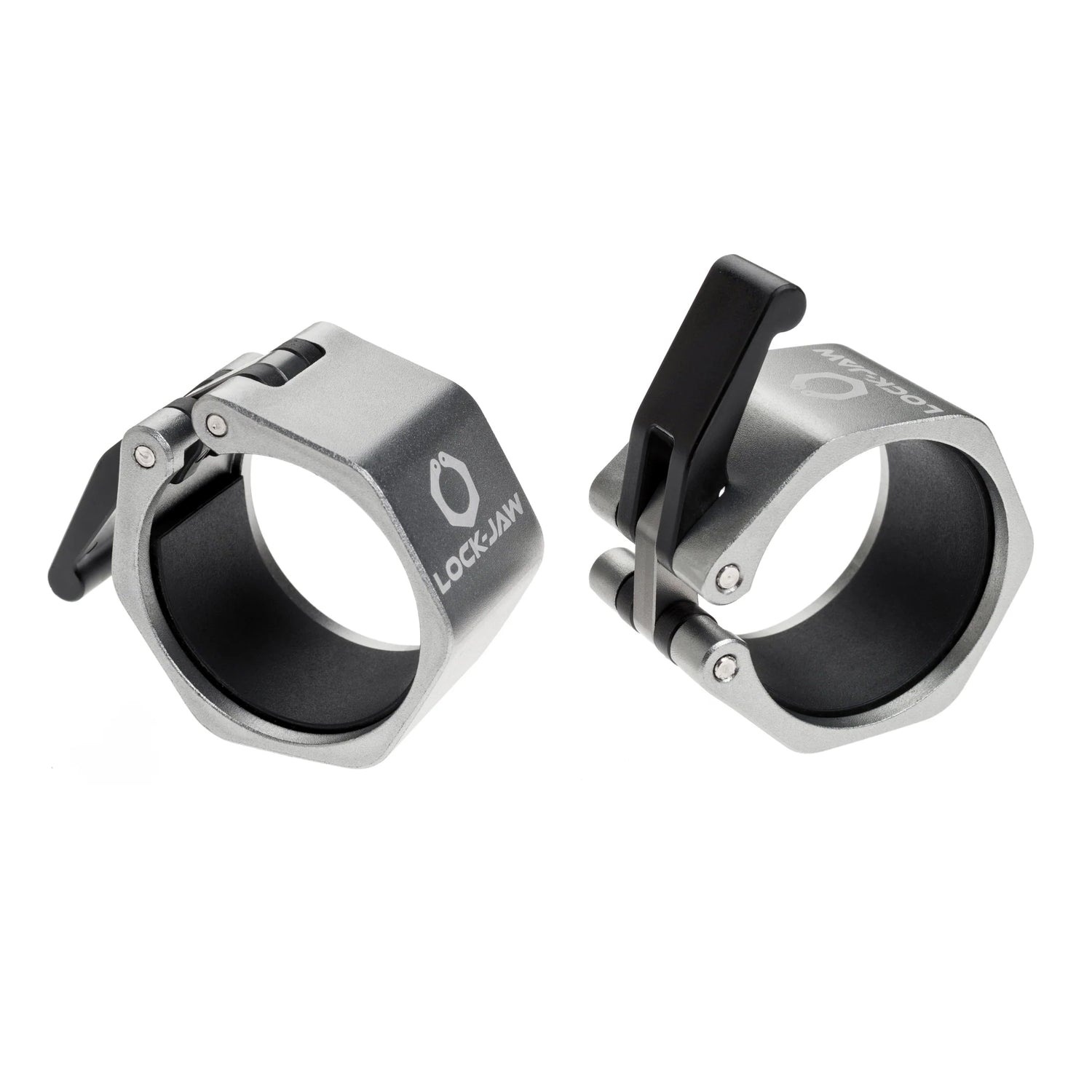 Lock-Jaw Metal Barbell Collars - Commercial Grade Barbell Clamps, Different Color Options including Red, Blue, and Gray, 1 Year Commercial Warranty, Fits Two Inch Barbell Diameter