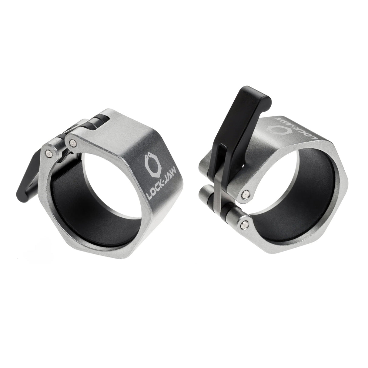 Lock-Jaw Metal Barbell Collars - Commercial Grade Barbell Clamps, Different Color Options including Red, Blue, and Gray, 1 Year Commercial Warranty, Fits Two Inch Barbell Diameter