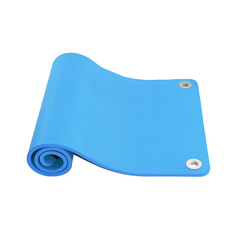 Long blue foam exercise mat by Perform Better