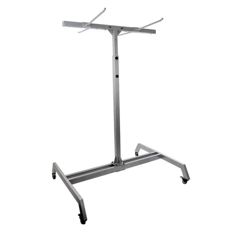 Mobile exercise mat storage rack with wheels