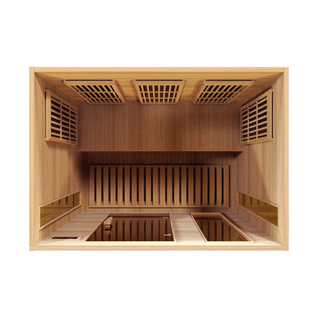 Maxxus Saunas FAR infrared Dundas model sauna constructed from Canadian hemlock with a three person capacity