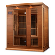 Maxxus Saunas FAR infrared Balmain model sauna constructed from Canadian red cedar with a three person capacity