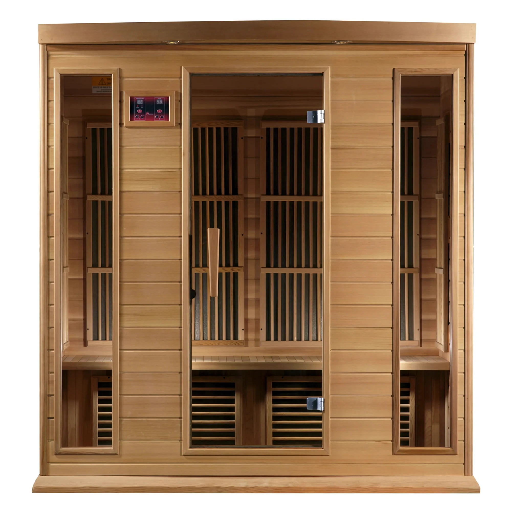 Maxxus Saunas FAR infrared Darlinghurst model sauna constructed from Canadian red cedar with a four person capacity