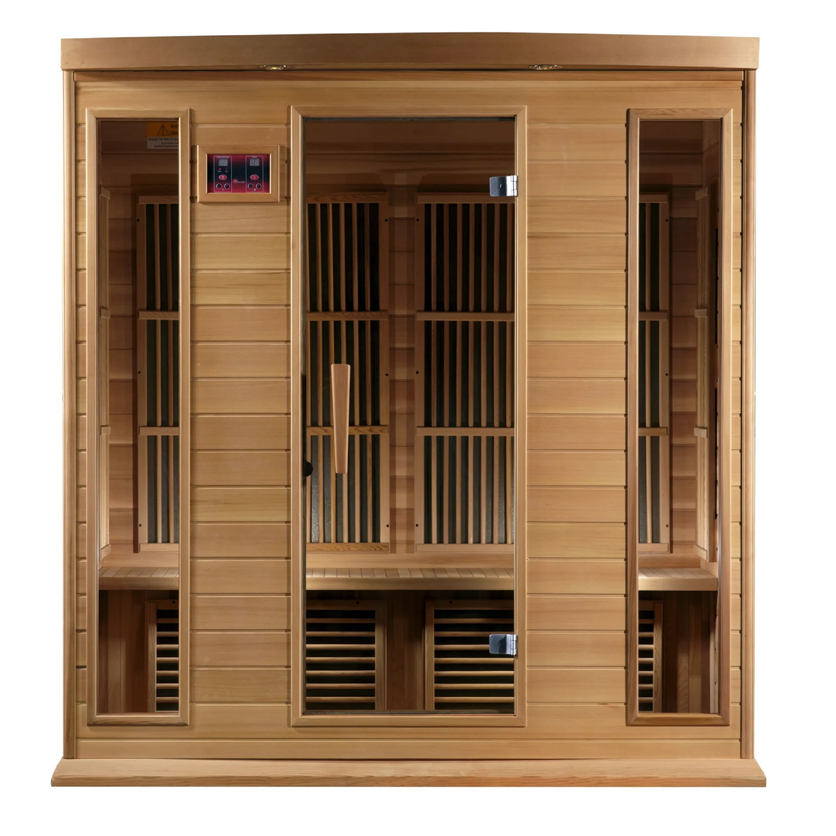 Maxxus Saunas FAR infrared Darlinghurst model sauna constructed from Canadian red cedar with a four person capacity