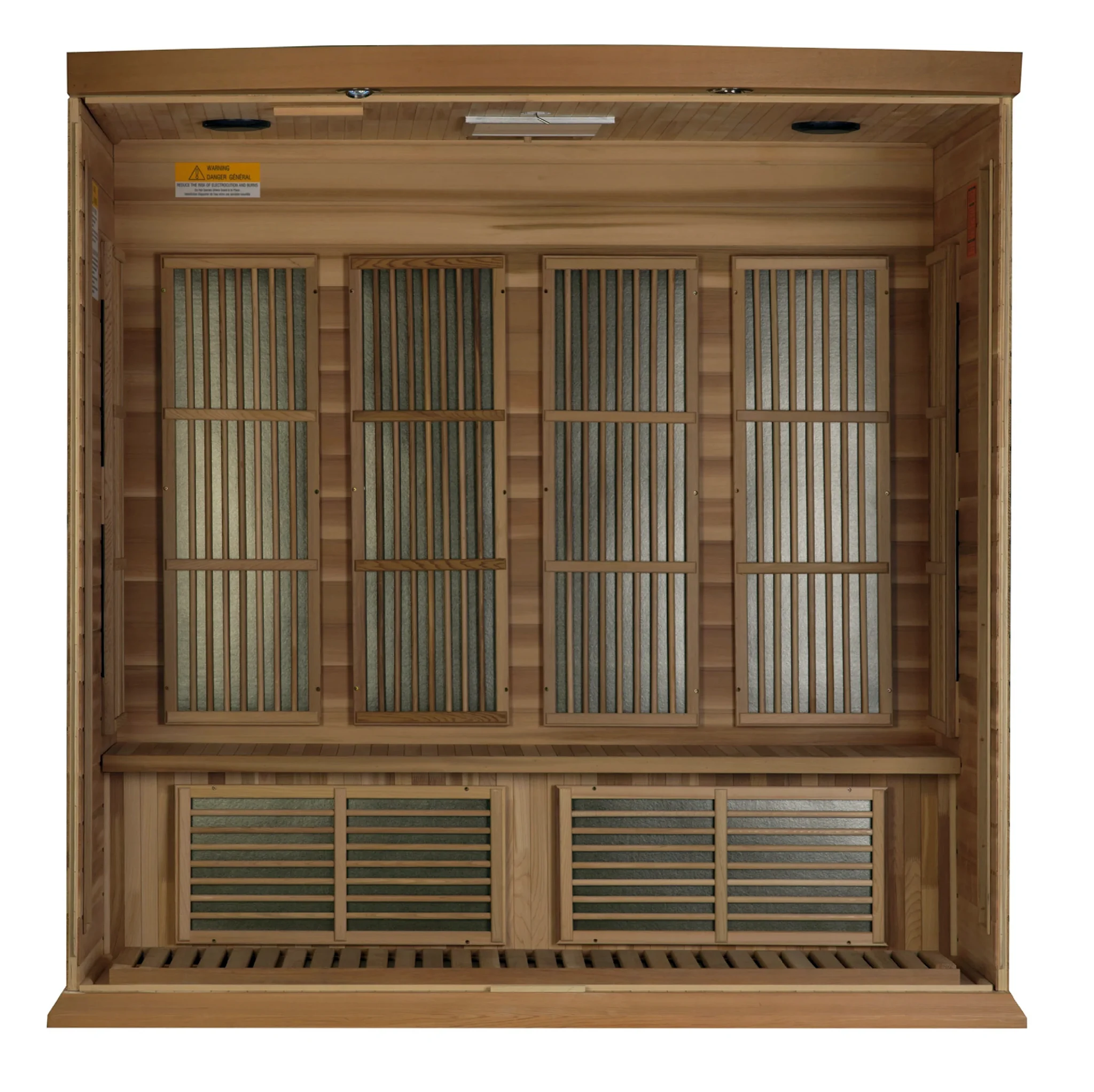 Maxxus Saunas FAR infrared Darlinghurst model sauna constructed from Canadian red cedar with a four person capacity