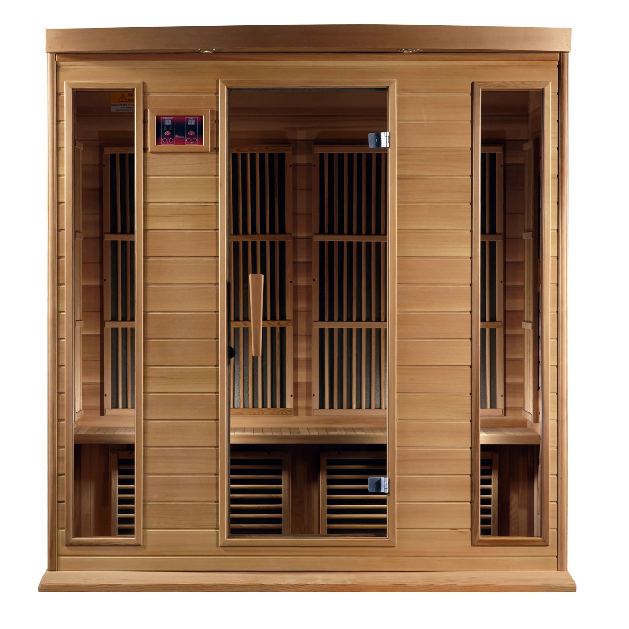 Maxxus Saunas FAR infrared Darlinghurst model sauna constructed from Canadian red cedar with a four person capacity