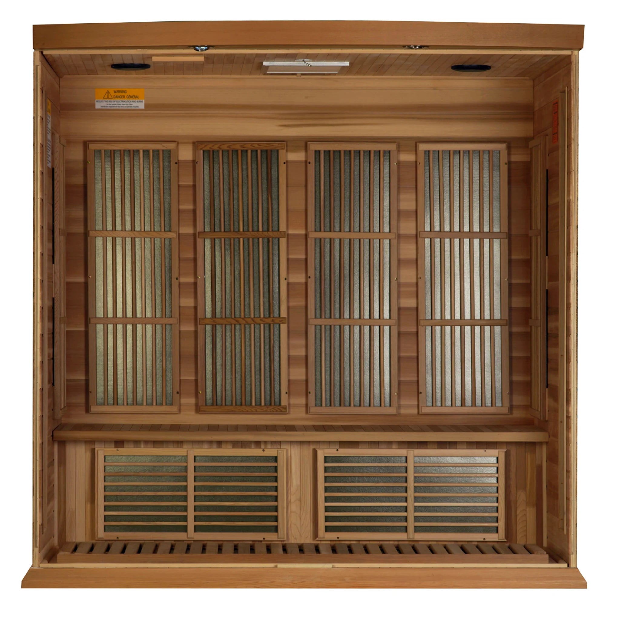 Maxxus Saunas FAR infrared Darlinghurst model sauna constructed from Canadian red cedar with a four person capacity