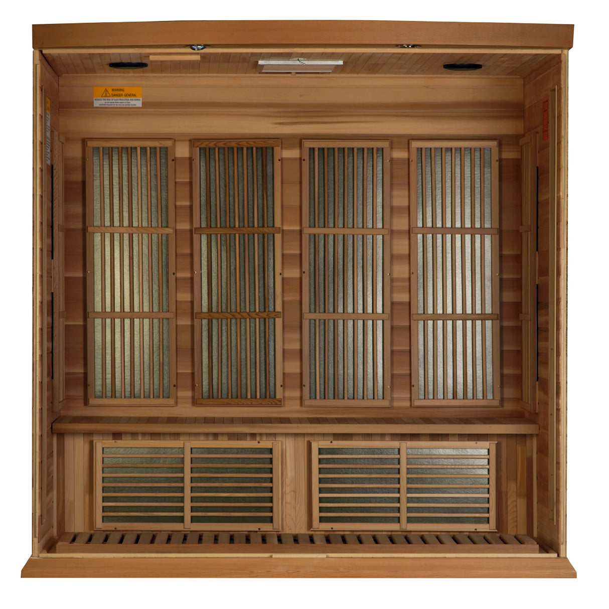 Maxxus Saunas FAR infrared Darlinghurst model sauna constructed from Canadian red cedar with a four person capacity