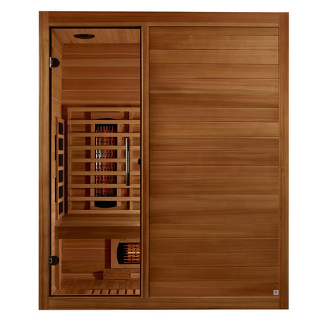 Wooden 3 person infrared sauna