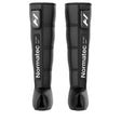 A pair of Normatec Elite compression boots by Hyperice, primarily black in color with brand logos and control panels on the side.
