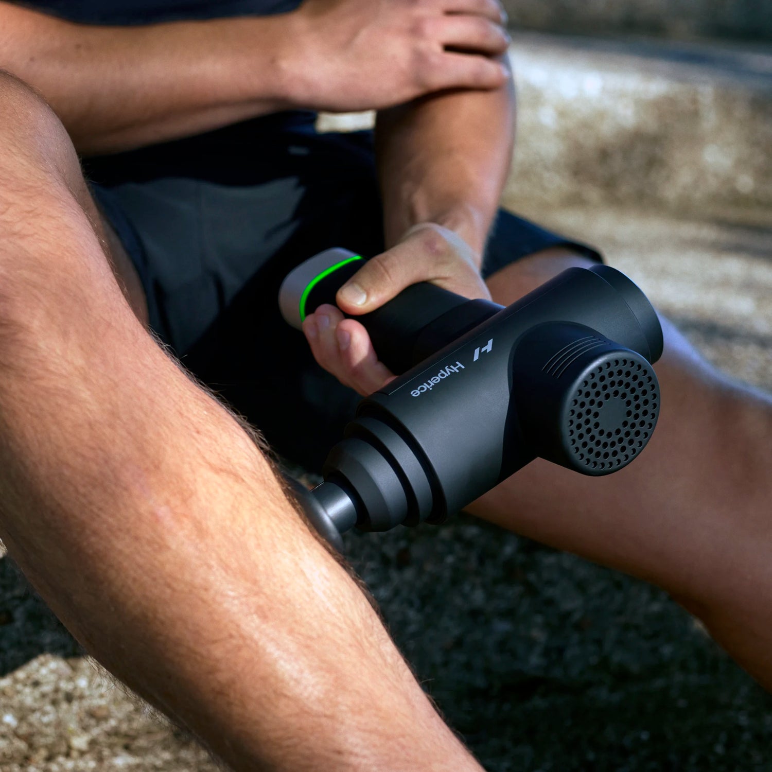 Percussion massage gun by Hyperice