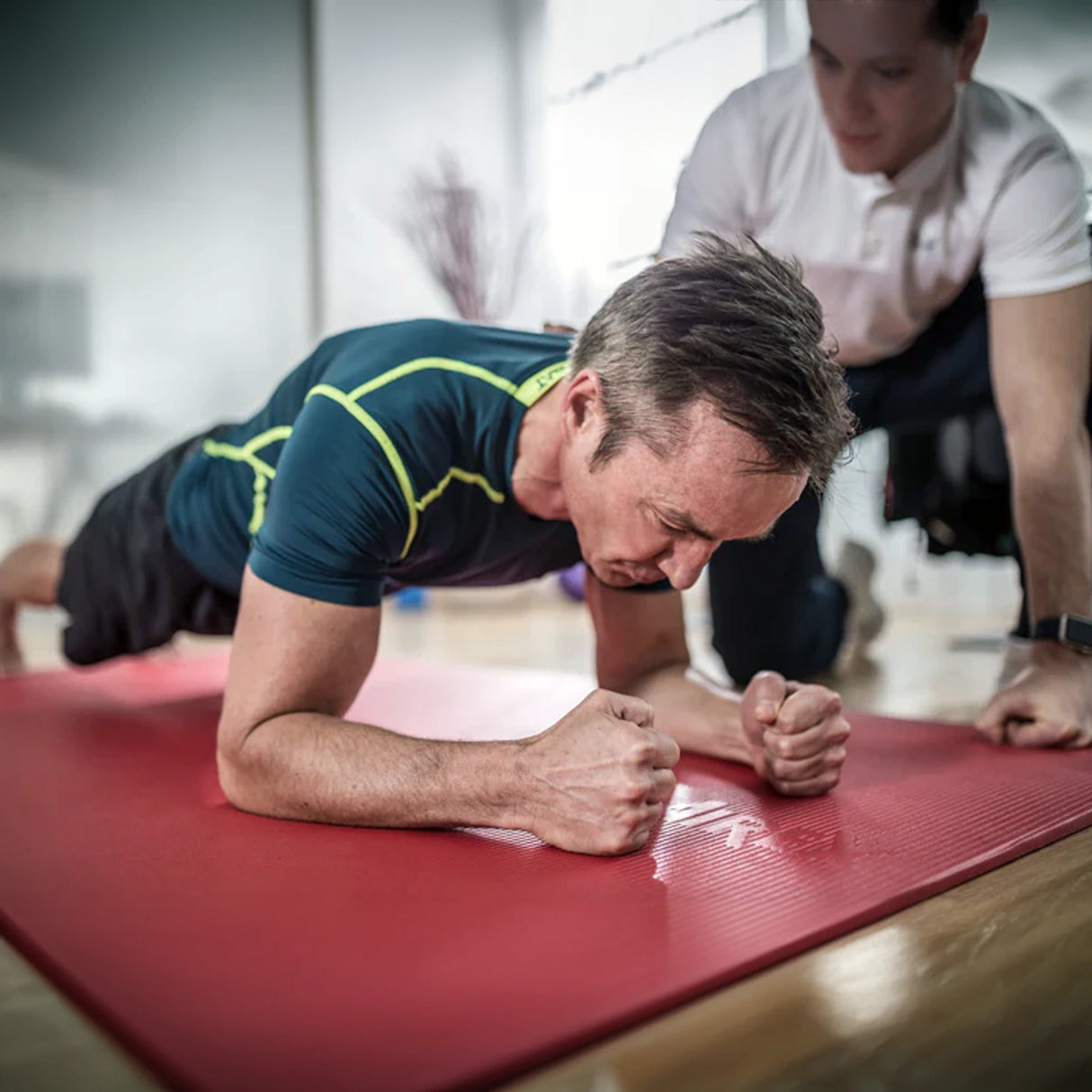 Red Airex commercial grade exercise mat