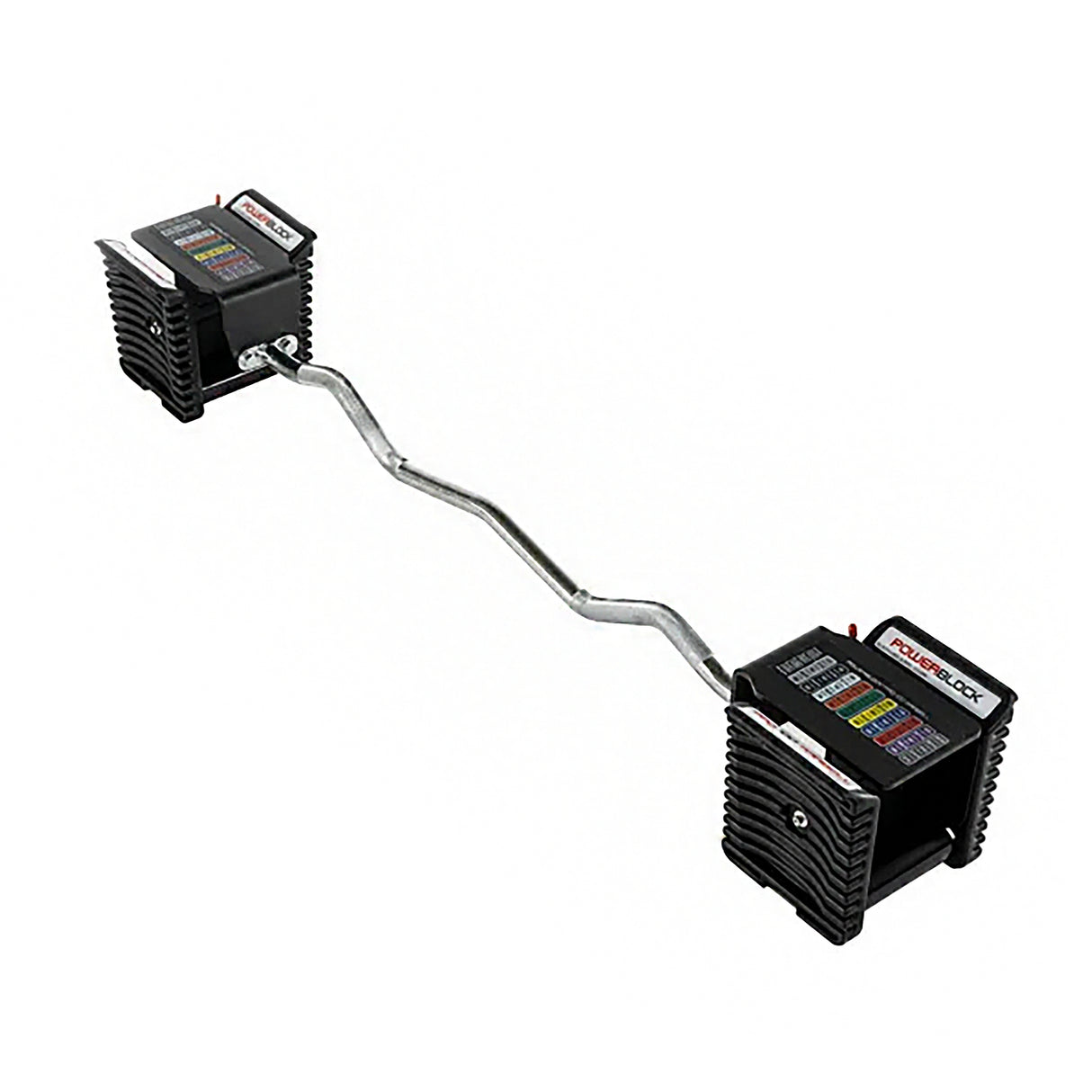 PowerBlock Residential Pro 100 lb. EXP Dumbbell Set EZ Curl Bar - Residential Grade Free Weight Accessory Barbell