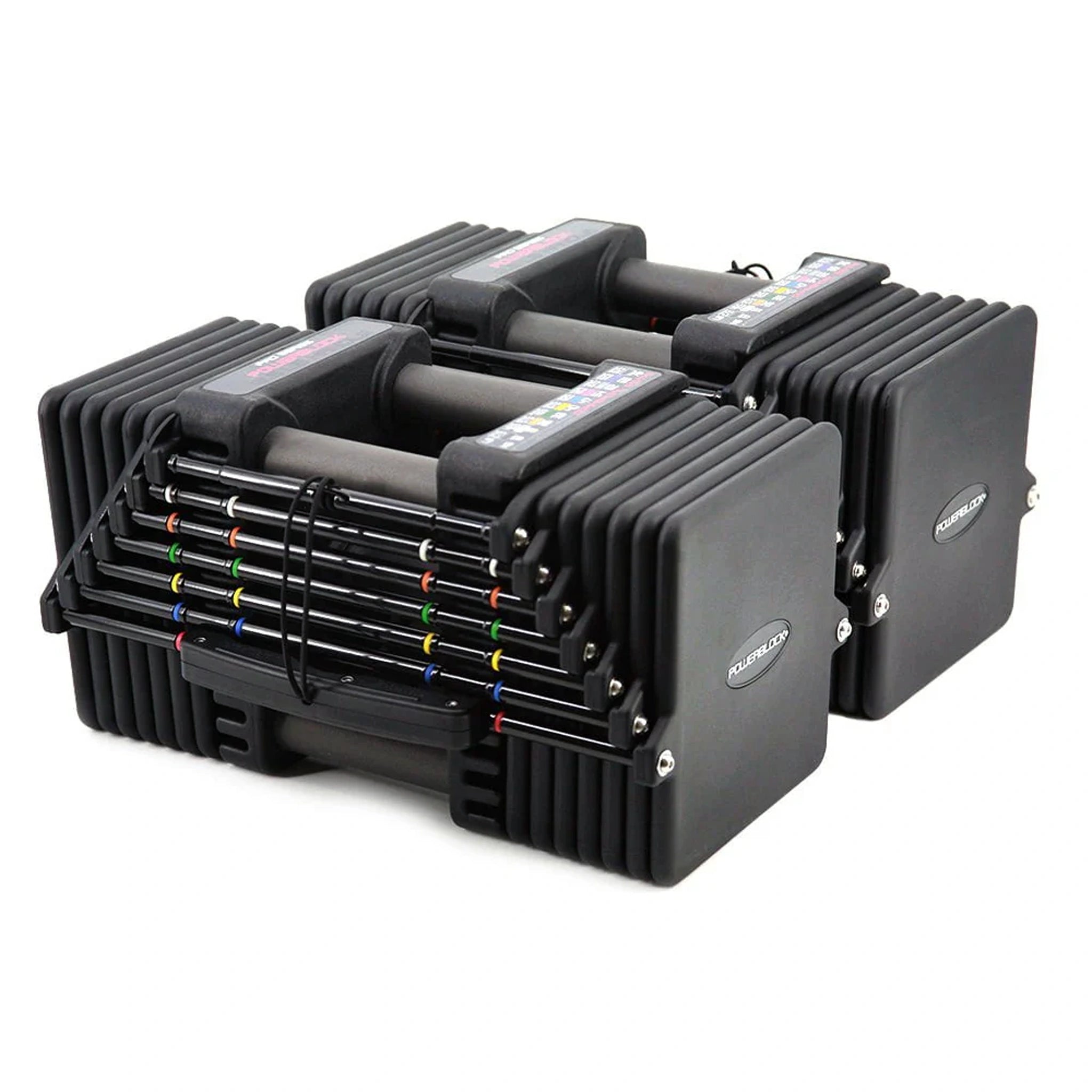 A pair of PowerBlock Commercial Pro 125 Dumbbells